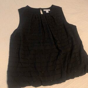 Liz Claiborne Black Ruffled Blouse